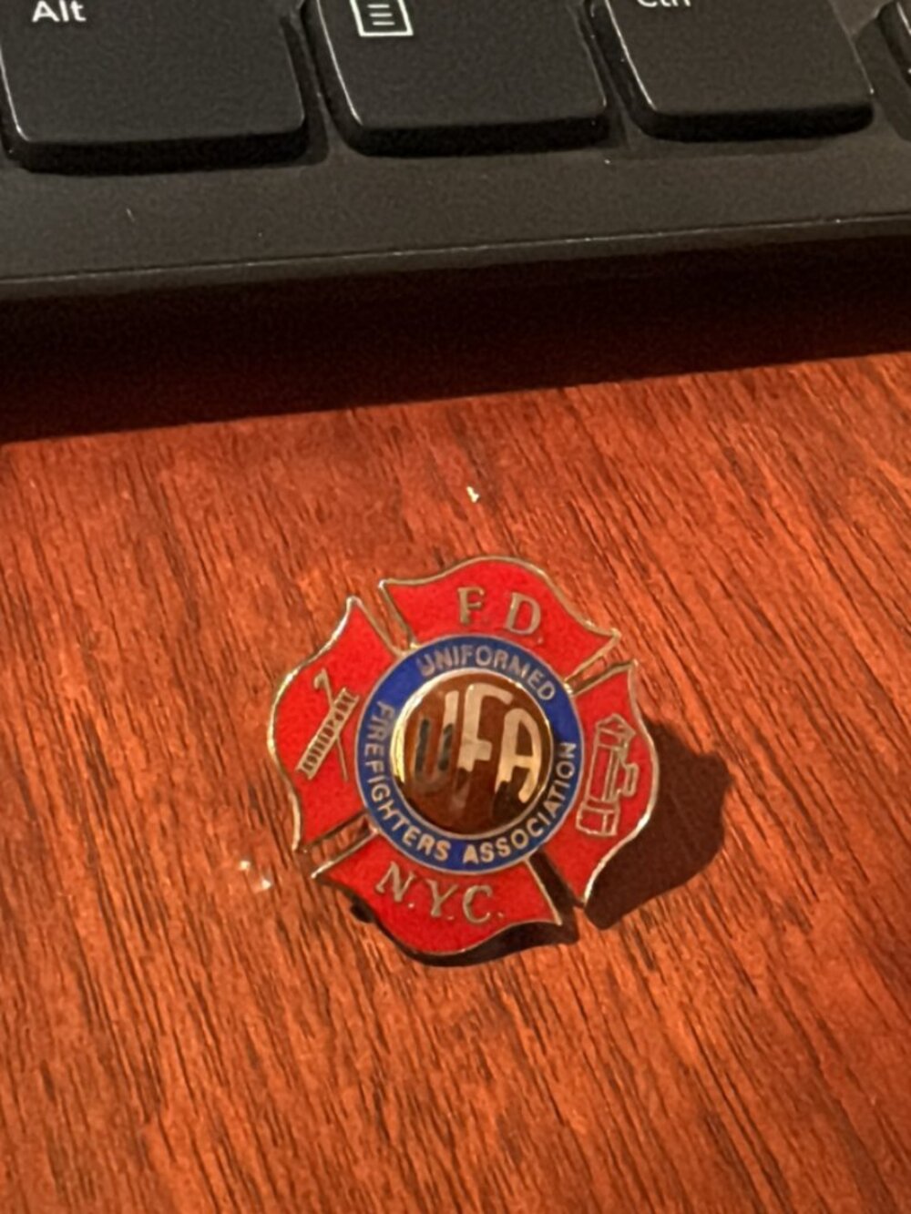 FDNY UFA NYC Maltese Cross Pin